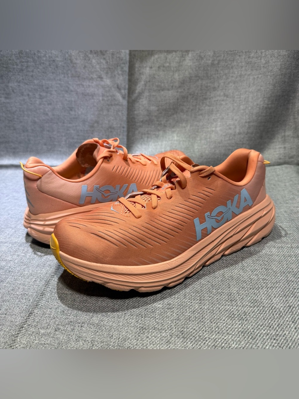 Hoka Rincon 3 Wide Women’s 9.5D Running Shoes Orange Lightweight Road Sneakers